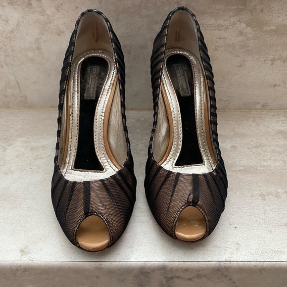 Dolce and Gabbana Tulle peep toe Pump size 35 - Picture 2 of 7